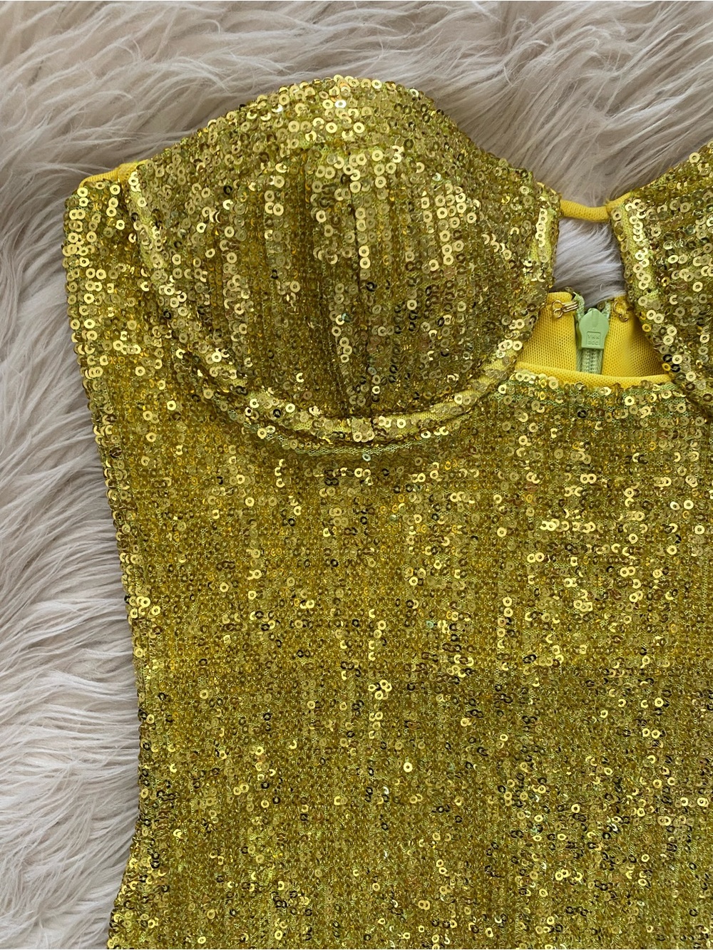 Camila Coelho Sparkling Lime Green Strapless Midi Dress - Picture 6 of 16